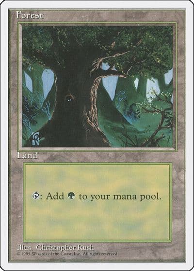 Forest C Fourth Edition Magic card