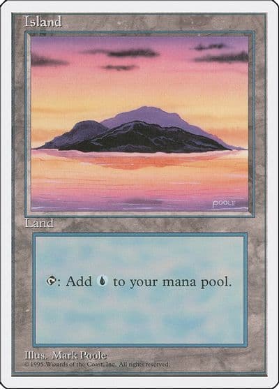 Island A Fourth Edition Magic card