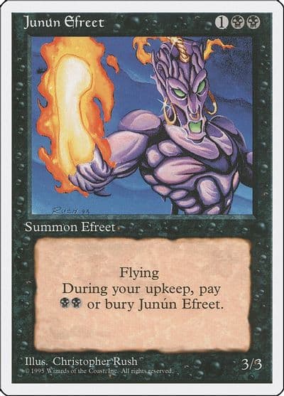 Junun Efreet Fourth Edition Magic card