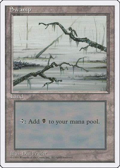 Swamp C Fourth Edition Magic card