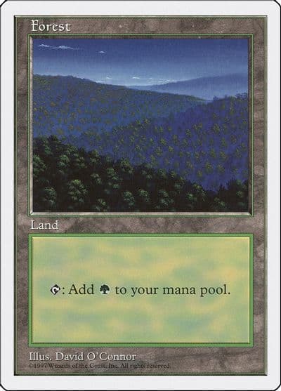 Forest 447 Fifth Edition Magic card