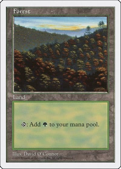 Forest 448 Fifth Edition Magic card