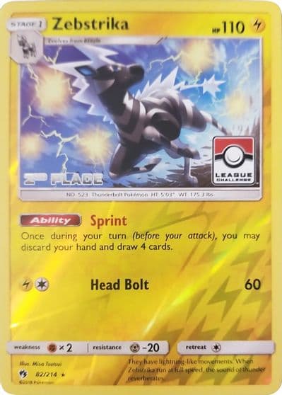 Zebstrika (League Challenge) [2nd Place] League & Championship Cards Pokemon card