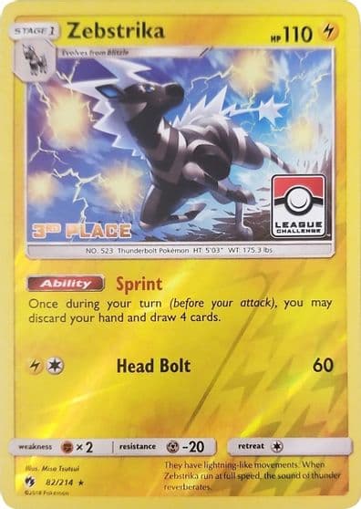 Zebstrika (League Challenge) [3rd Place] League & Championship Cards Pokemon card