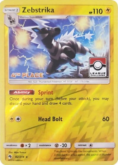 Zebstrika (League Challenge) [4th Place] League & Championship Cards Pokemon card