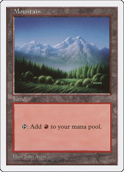 Mountain 443 Fifth Edition Magic card