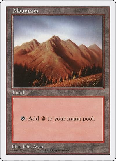 Mountain 444 Fifth Edition Magic card