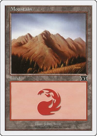 Mountain 344 Classic Sixth Edition Magic card