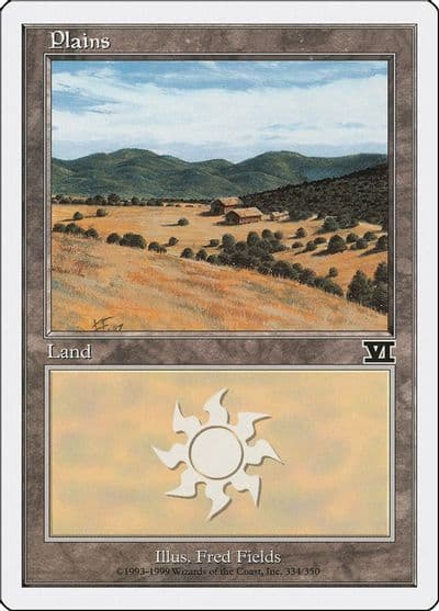 Plains 334 Classic Sixth Edition Magic card