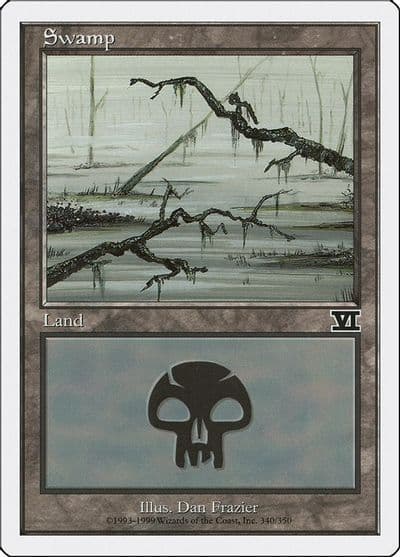 Swamp 340 Classic Sixth Edition Magic card