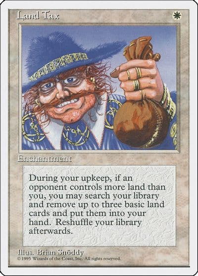 Land Tax Fourth Edition Magic card