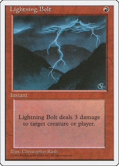 Lightning Bolt Fourth Edition Magic card