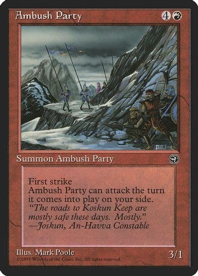 Ambush Party Version 2 Homelands Magic card