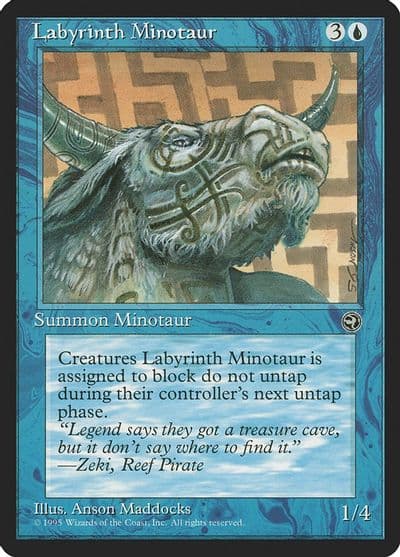 Labyrinth Minotaur Version 2 Homelands Magic card