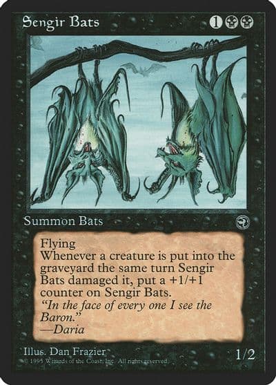 Sengir Bats Version 2 Homelands Magic card