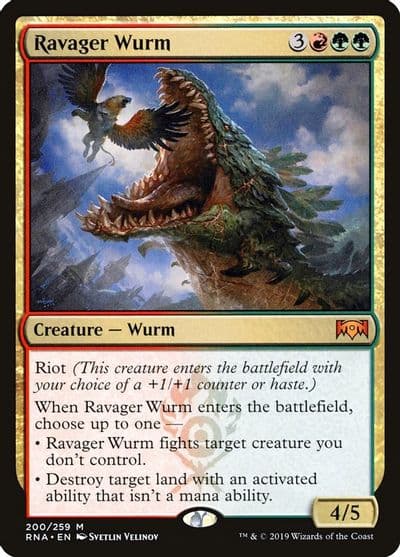Ravager Wurm Ravnica Allegiance Magic card