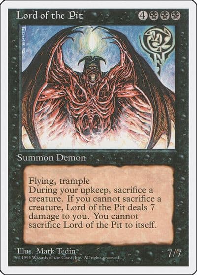 Lord of the Pit Fourth Edition Magic card