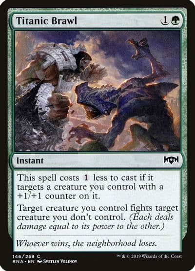 Titanic Brawl Ravnica Allegiance Magic card