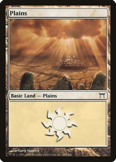 Plains 288 Champions of Kamigawa Magic card