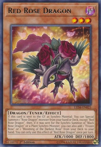 Red Rose Dragon Legendary Duelists: Sisters of the Rose Yu-Gi-Oh! card