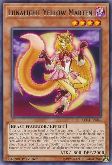Lunalight Yellow Marten Legendary Duelists: Sisters of the Rose Yu-Gi-Oh! card