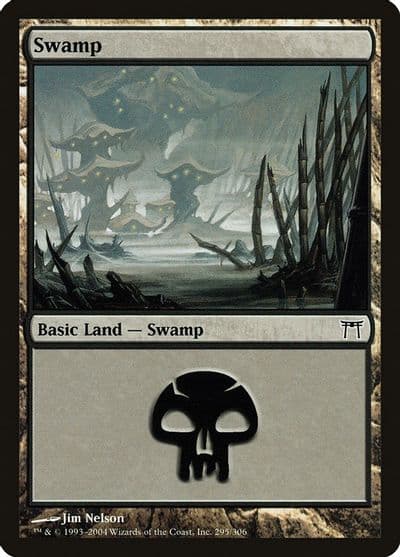 Swamp 295 Champions of Kamigawa Magic card