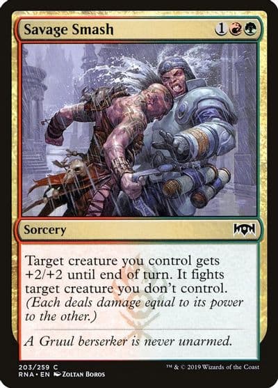 Savage Smash Ravnica Allegiance Magic card