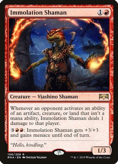 Immolation Shaman Ravnica Allegiance Magic card