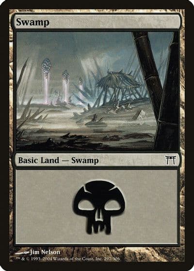 Swamp 297 Champions of Kamigawa Magic card