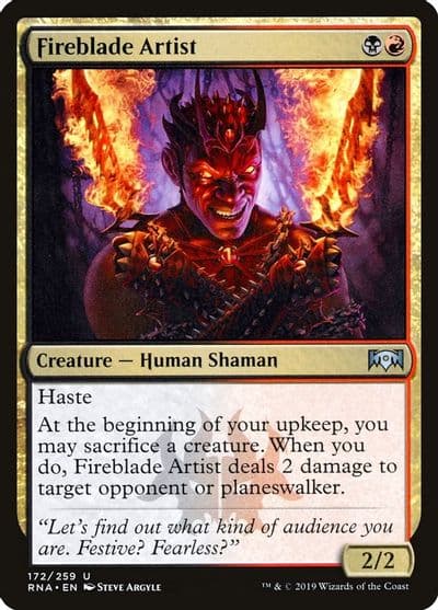 Fireblade Artist Ravnica Allegiance Magic card