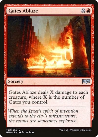 Gates Ablaze Ravnica Allegiance Magic card