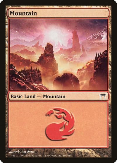 Mountain 300 Champions of Kamigawa Magic card