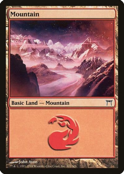 Mountain 301 Champions of Kamigawa Magic card