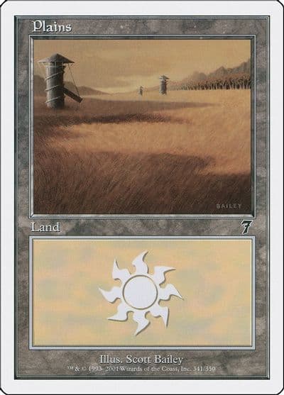 Plains 341 7th Edition Magic card