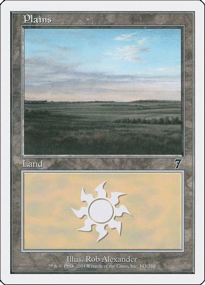 Plains 343 7th Edition Magic card