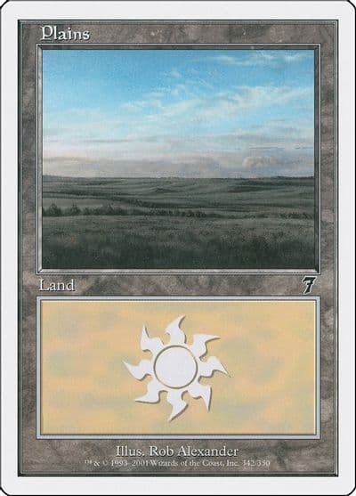 Plains 342 7th Edition Magic card