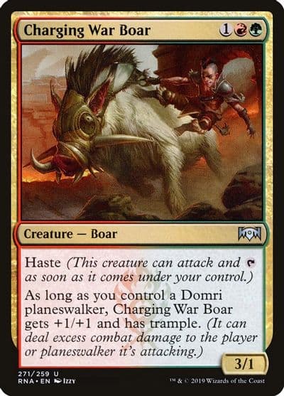 Charging War Boar Ravnica Allegiance Magic card