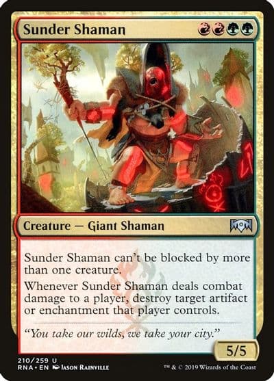 Sunder Shaman Ravnica Allegiance Magic card