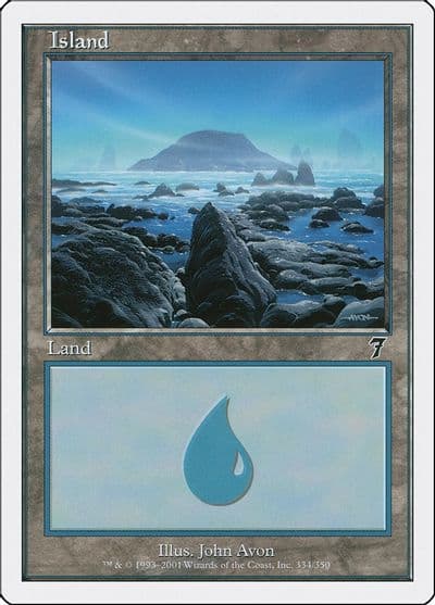 Island 334 7th Edition Magic card