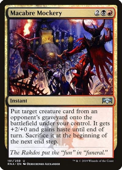Macabre Mockery Ravnica Allegiance Magic card