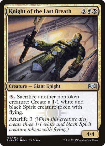 Knight of the Last Breath Ravnica Allegiance Magic card