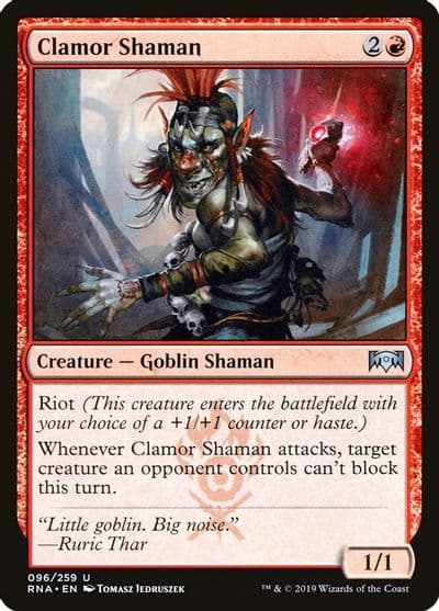 Clamor Shaman Ravnica Allegiance Magic card