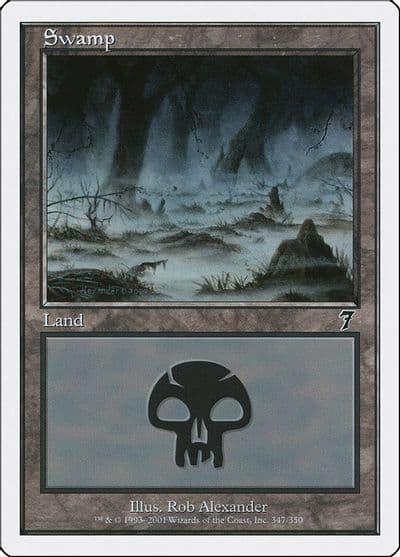 Swamp 347 7th Edition Magic card