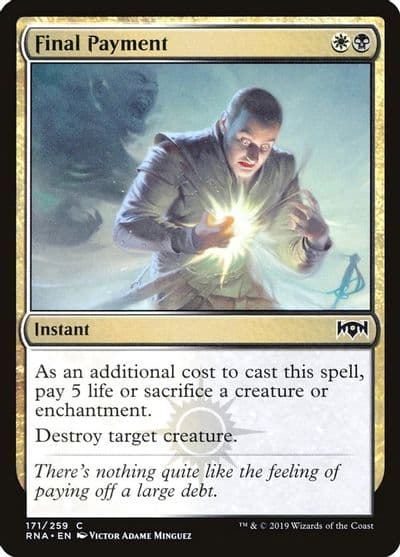 Final Payment Ravnica Allegiance Magic card