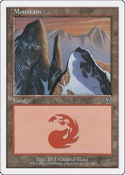 Mountain 337 7th Edition Magic card