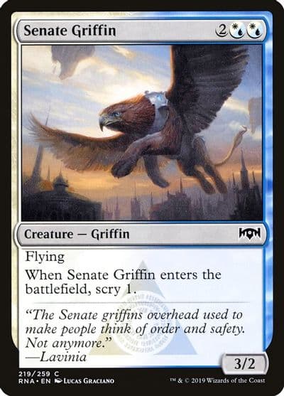 Senate Griffin Ravnica Allegiance Magic card