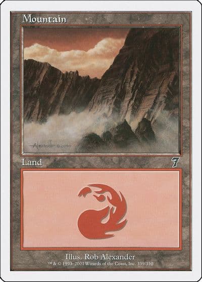 Mountain 339 7th Edition Magic card