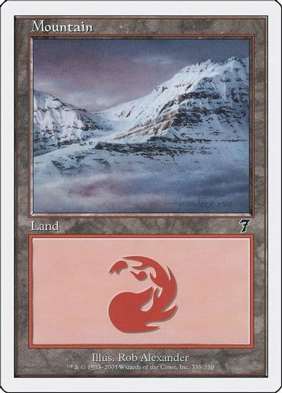 Mountain 338 7th Edition Magic card