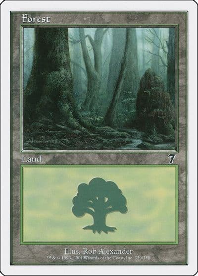 Forest 329 7th Edition Magic card