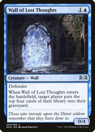 Wall of Lost Thoughts Ravnica Allegiance Magic card